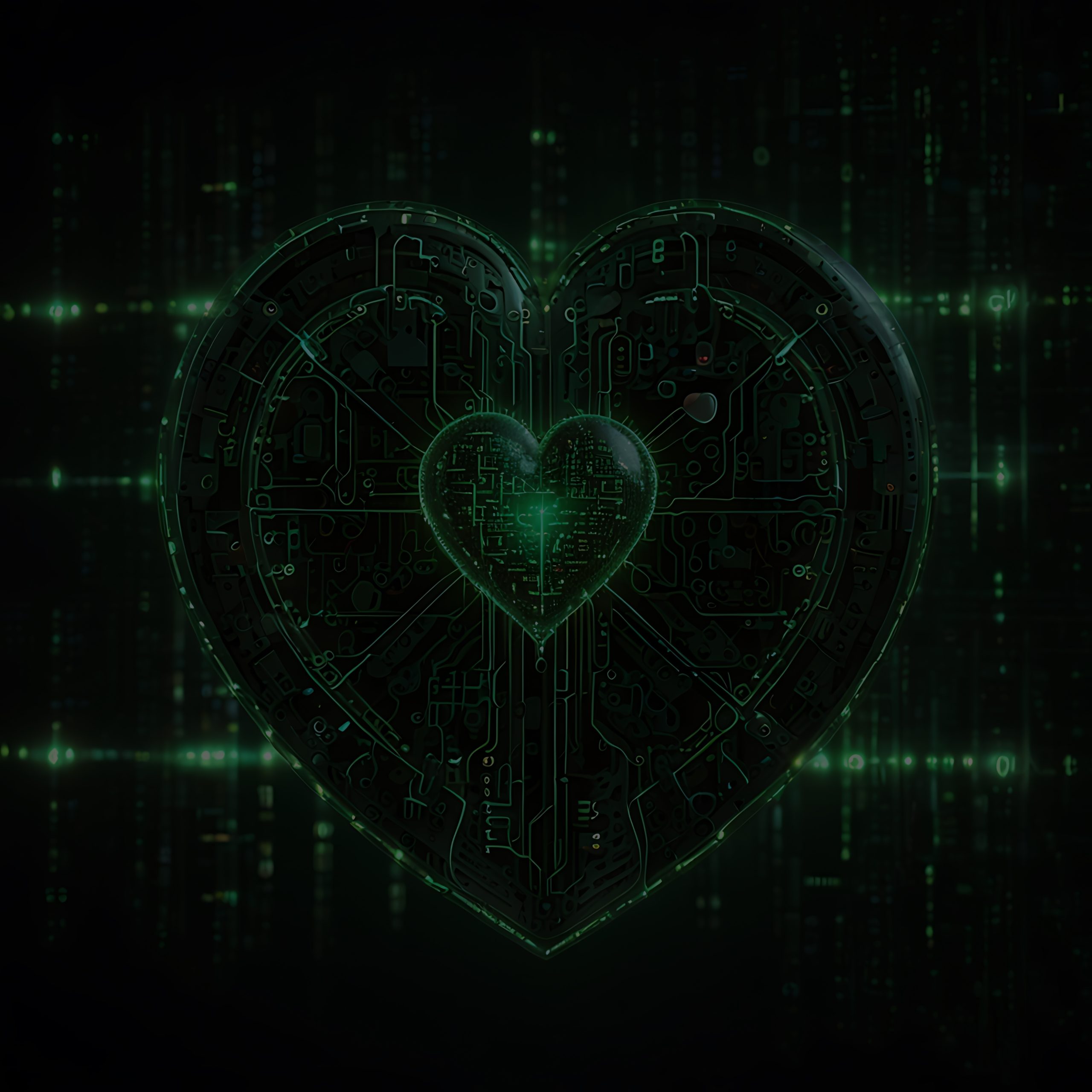 lighting heart , Heartbeat line transforming